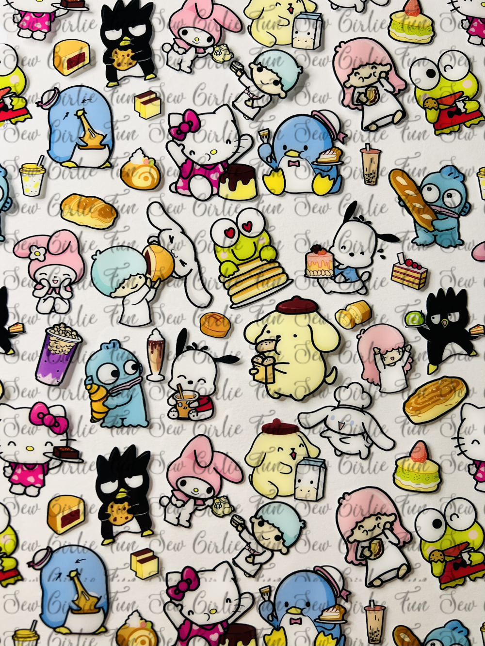 CLEAR KITTY AND FRIENDS SWEETS TPU 18" VINYL